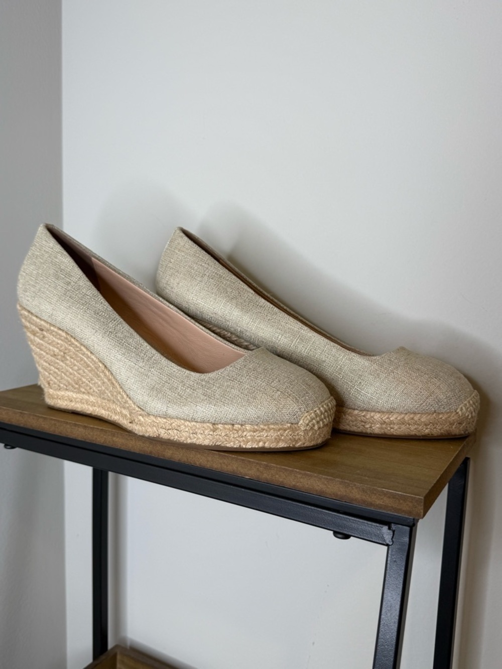 J. Crew Seville espadrille wedges in metallic canvas - Picture 2 of 11